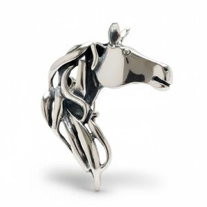 Vintage Silpada Sterling Silver 925 Horse Head Pendant Brooch RETIRED Equestrian